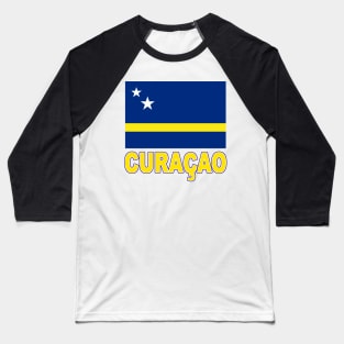 The Pride of Curacao - Island Flag Design Baseball T-Shirt